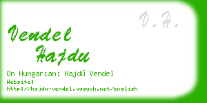 vendel hajdu business card